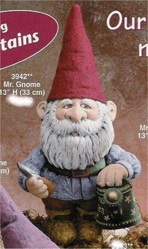 Gnome w/Spade&Watering Can 13"H