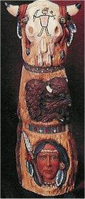 Skull Totem Pole 10"t
