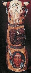 Skull Totem Pole 10"t