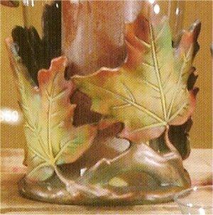 Mayco Leaf Candle Holder7.5"t x 6.5"w