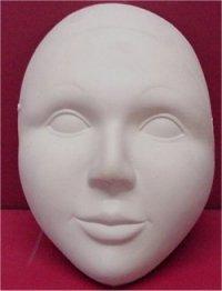 Plain Mask w/Eyes 7.5"H