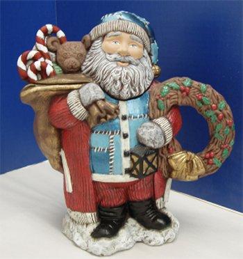 Santa Teapot 10.5"Tx9"w