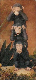 See No Evil Monkeys 10.5"T