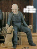 Old Man w/Dog 7.5"T Chair/sold sep.