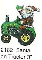 Santa on Tractor Orn. 3"t