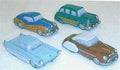 Petro 1950's Car Set  3.25" L