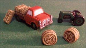 Petro Truck, Tractor, Haybales Set