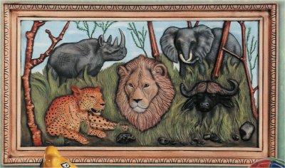 Framed Big Five 20x12"w