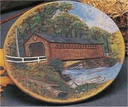 Covered Bridge  Plaque 6"dia.