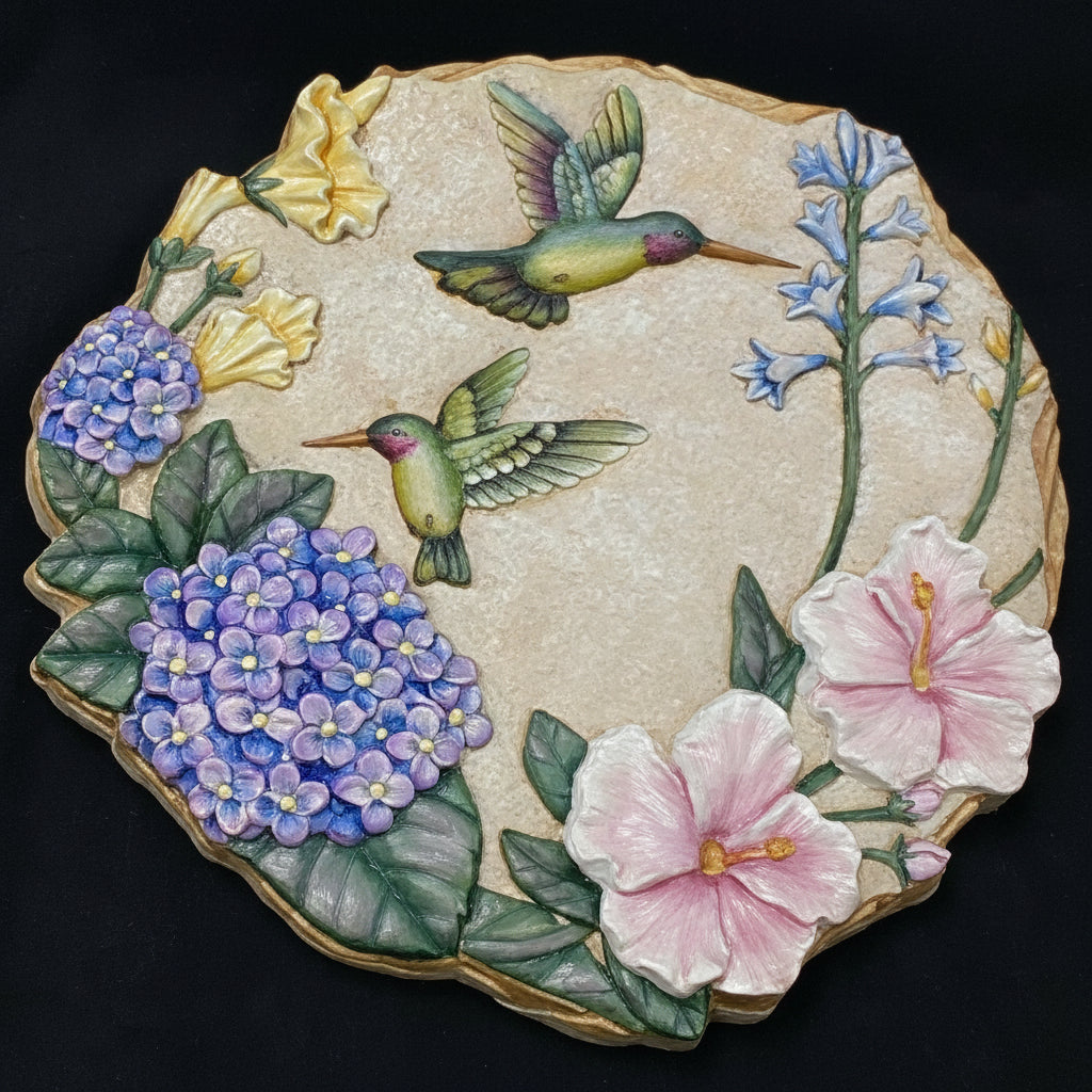 Humming Bird Plaque/Slab 11x11"