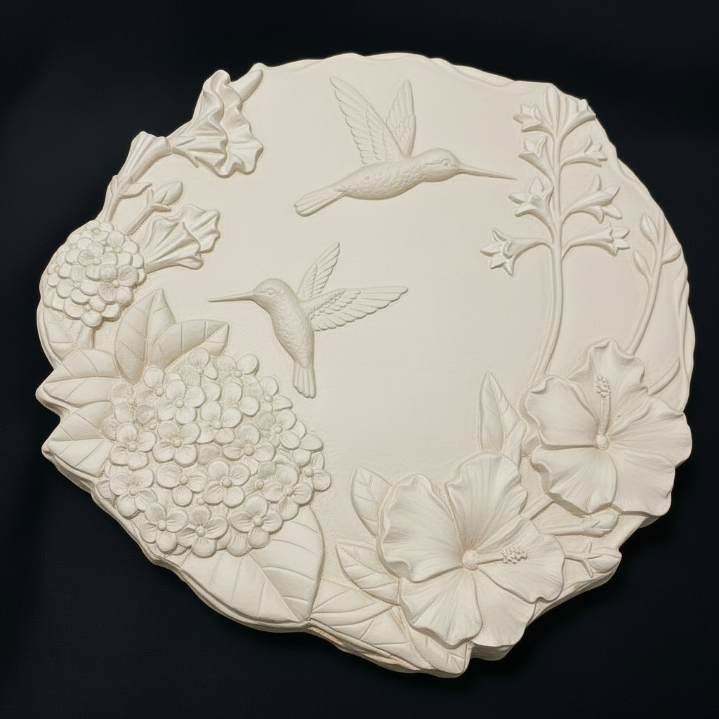 Humming Bird Plaque/Slab 11x11"
