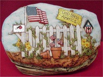 God Bless America Slab 10x6.5"