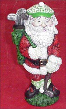 Golfing Santa 6"T
