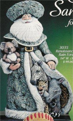 Rain Forest Santa 14"t