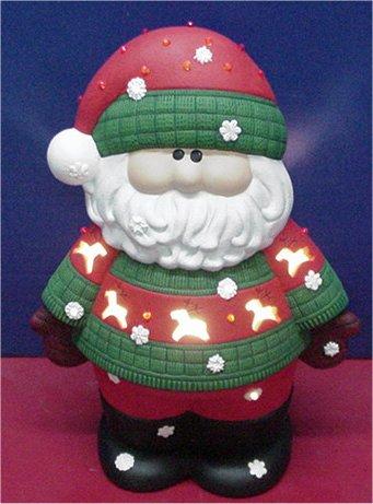 CM Santa Light Up  15"T
