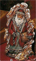 Wood Carved Santa 11.5"t