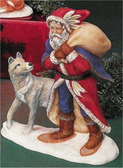 PV Santa w/Wolf 9.5"T