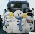 Snowman Dish or Candle Holder 5"D