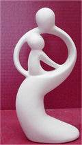Modern Statue Mother/Child 9.5"T