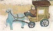 VIP Horse w/Man & Carriage 2"t
