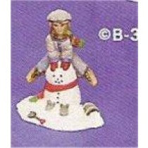 Village Boy on Snowman 3.5"t