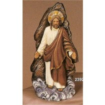 Woodcarved Jesus on Water 10" t