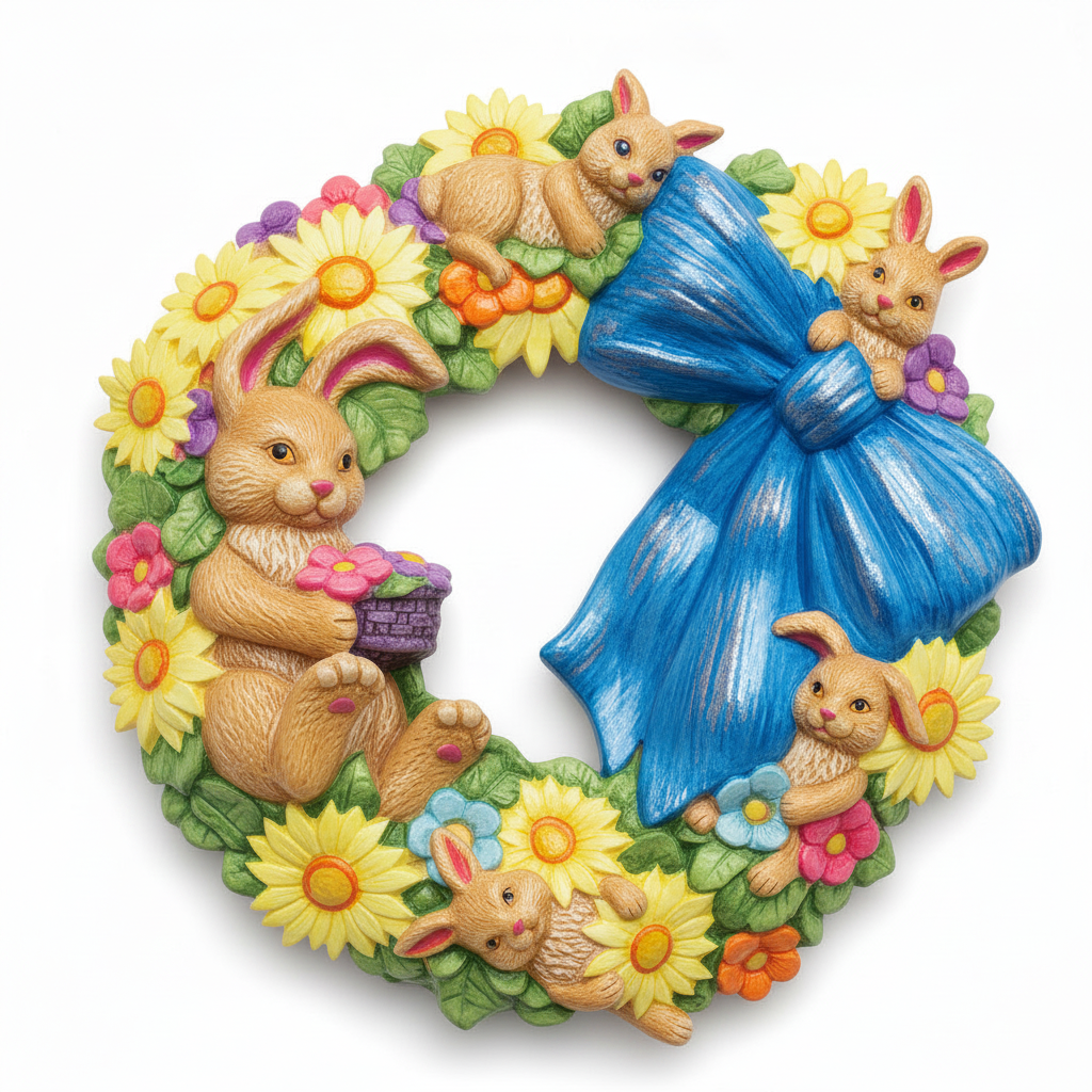 Rabbit Wreath 16" D
