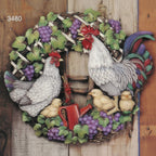 Rooster Wreath 17"D