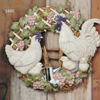Rooster Wreath 17"D