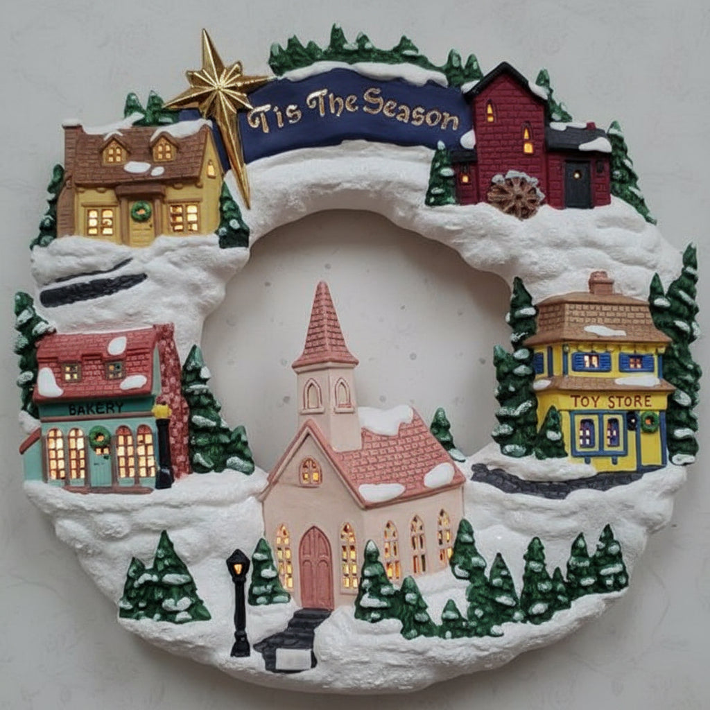 Village Wreath 16"D