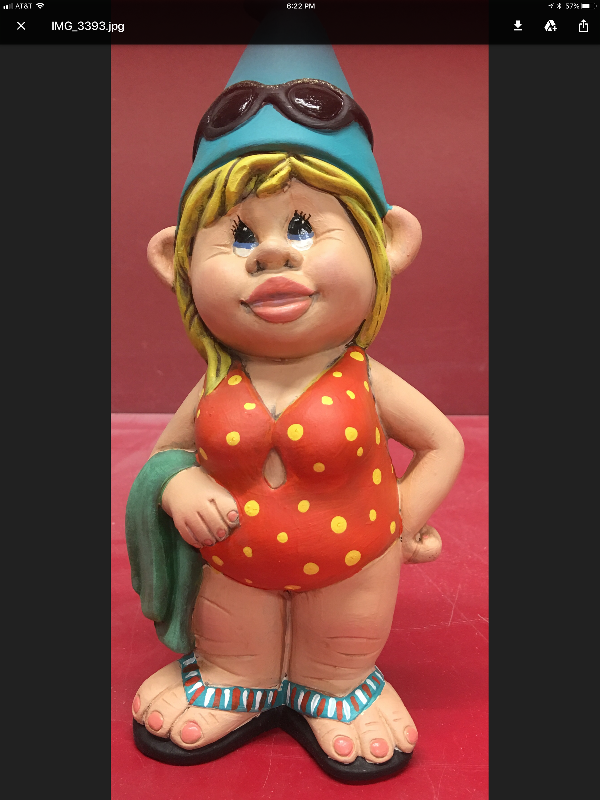 CM Sandy Beach Gnome 9.5Tx4.25”w