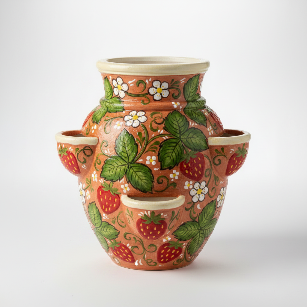 Strawberry Pot 12"Tx11W