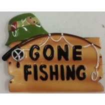 KP Gone Fishing Orn. 2.5”x3”